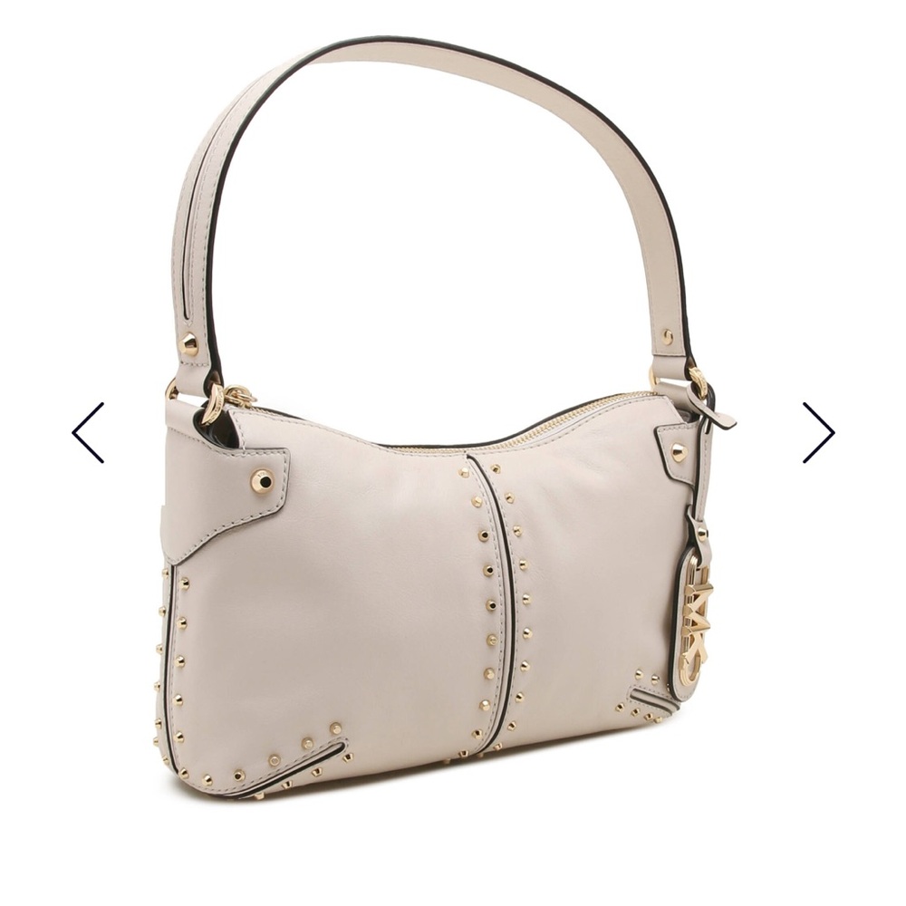 Michael Kors Astor Studded Leather Pouchette Shoulder Bag. NWT - Picture 7 of 9